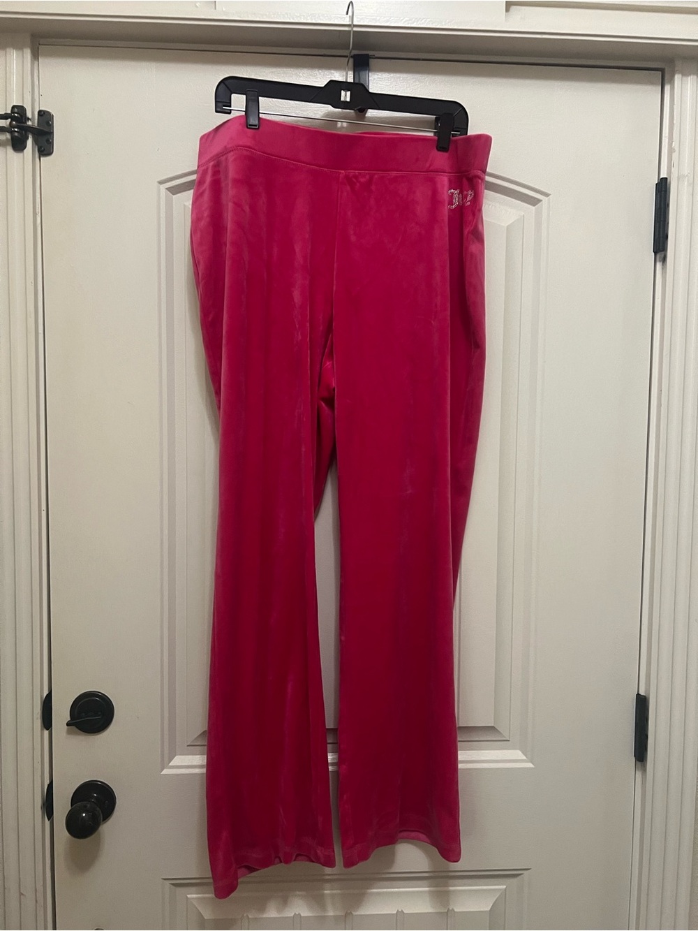 Juicy Couture Hot Pink Velour Wide Leg Pants